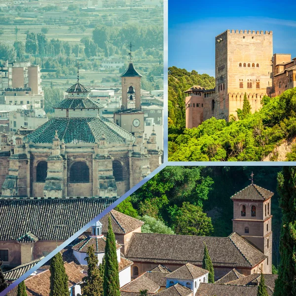 Collage Granada Spain Europe — Stock Photo, Image