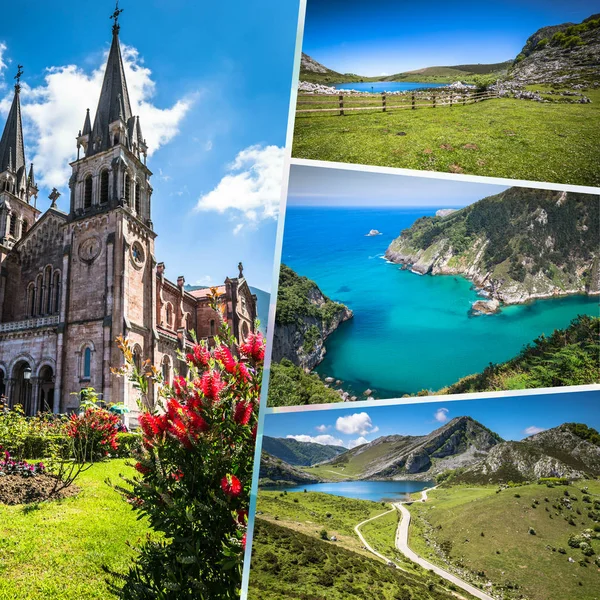 Collage Asturias España — Foto de Stock