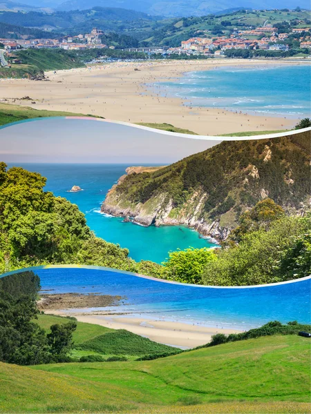 Collage Von Asturias Spanien — Stockfoto