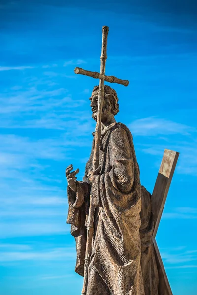 Standbeeld Kathedraal Van Saint Mary Royal Van Almudena Madrid — Stockfoto