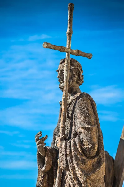 Staty Vid Cathedral Saint Mary Royal Almudena Madrid — Stockfoto