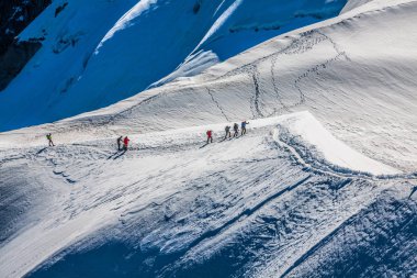 aiguille du midi iklimlendirme ve tırmanış sırasında gelen görünümü 