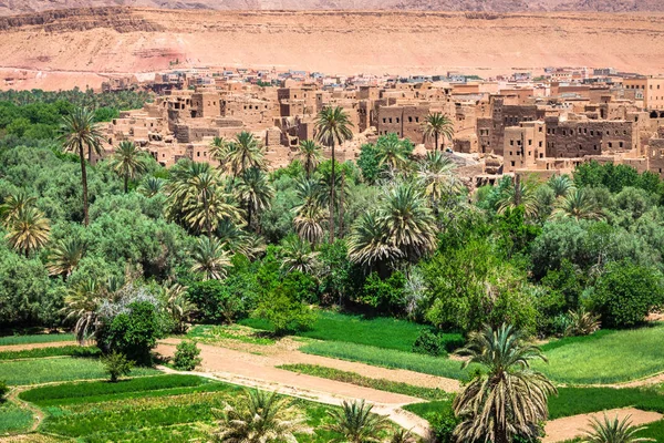 Město a oáza Tinerhir, Maroko — Stock fotografie