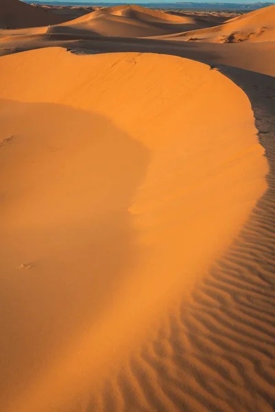 Sand Dunes in the Sahara Desert, Merzouga, Morocco — Stock Photo, Image