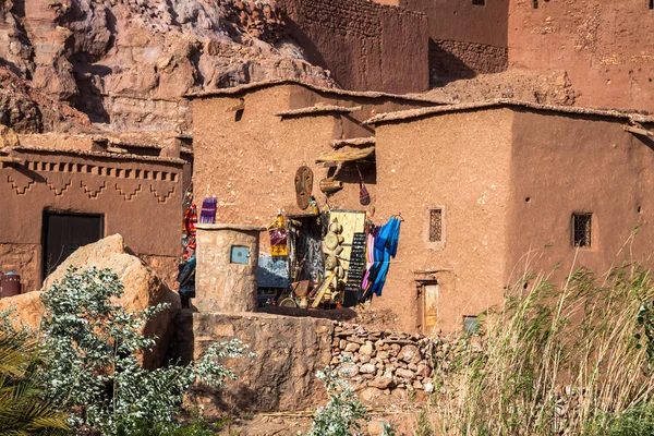 Część zamku Ait Benhaddou, miasto obronne, forme — Zdjęcie stockowe