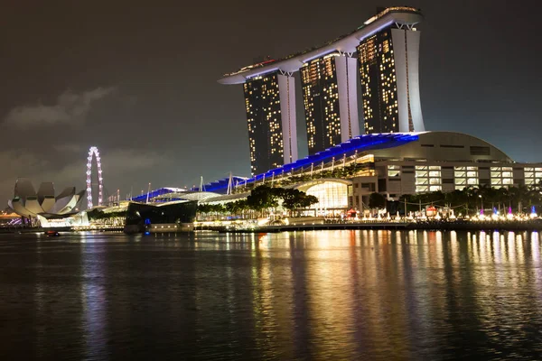 Singapore city skyline at night — Stock Photo, Image