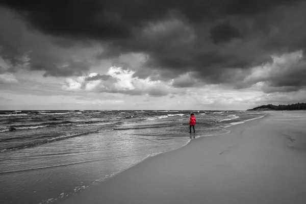 Ženy, procházky po pláži. — Stock fotografie