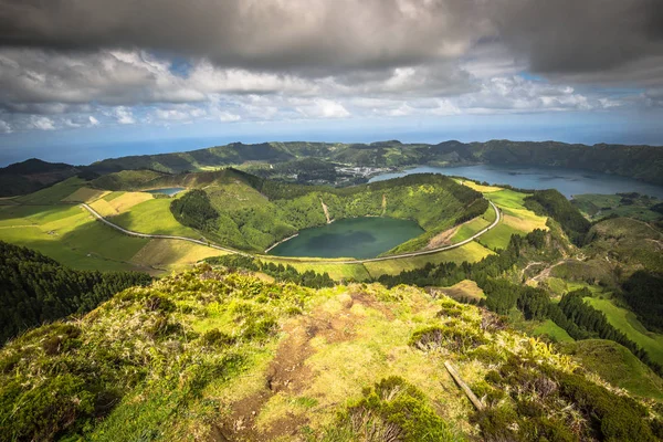 Sete Cidades ラゴア ポンタ ・ デルガダ アゾレス諸島セッテ ・ シダーデスは市民 — ストック写真