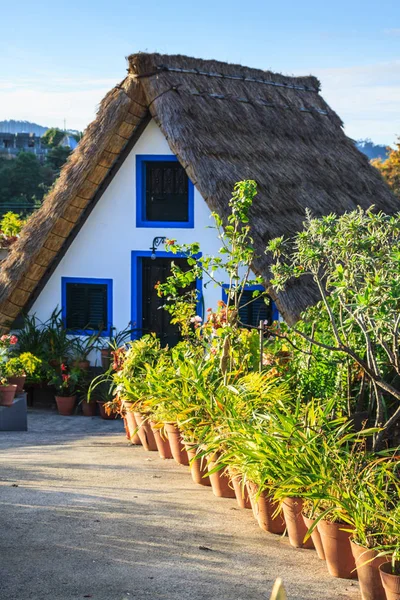 サンタナ マデイラ島 ポルトガルの典型的な古い家屋 — ストック写真