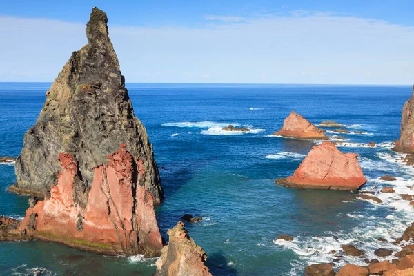 Felsen Und Klippen Cabo Sao Lorencio Madeira Portugal — Stockfoto