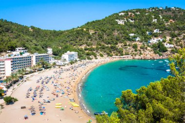 Ibiza Cala de Sant Vicent caleta de san vicente beach turquoise  clipart