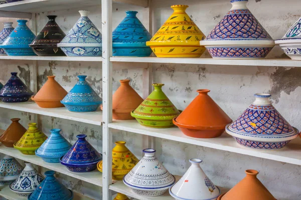 Tajine na trhu, Marrákeš, Maroko — Stock fotografie