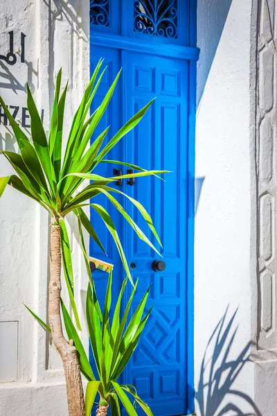 En orientalisk ingång hittades i Sidi Bou Said, Tunisien — Stockfoto