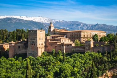 Görünüm ünlü alhambra, granada, İspanya.