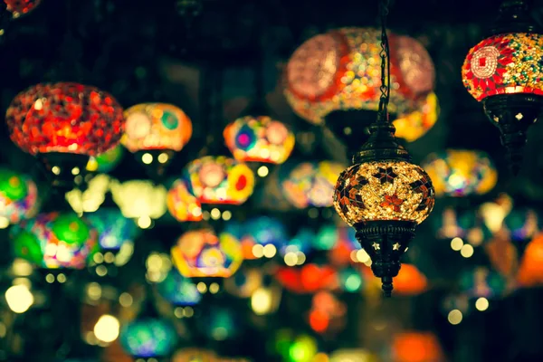 Lampade e lanterne arabe a Marrakech, Marocco — Foto Stock