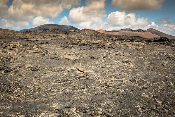 volcanic landscape at Timanfaya National Park, Lanzarote Island,