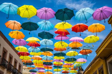 arka planı renkli sokak dekorasyon, madrid