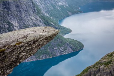 Norveç dağ trolltunga odda fiyort norge hiking Trail 