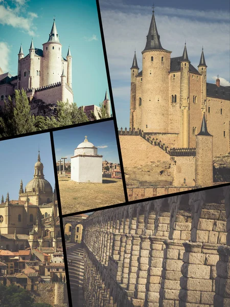 Collaje Van Segovia Spanje Europa — Stockfoto