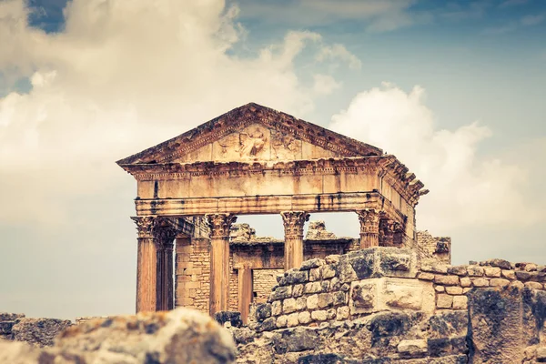 Antica città romana in Tunisia, Dougga — Foto Stock