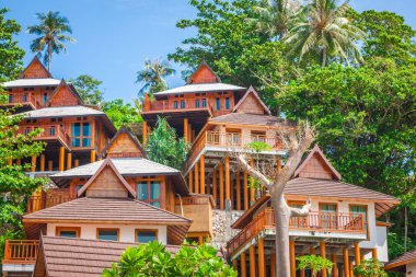 bir lüks resort Phi Phi Island, tropikal bir Tayland ada