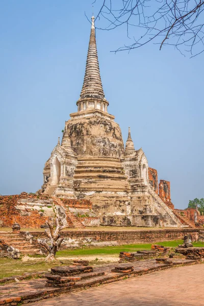 Wat Phrasisanpetch en el Parque Histórico de Ayutthaya, Ayutthaya , — Foto de Stock