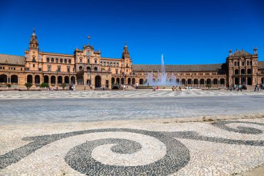 Güzel Plaza de Espana, Sevilla, İspanya