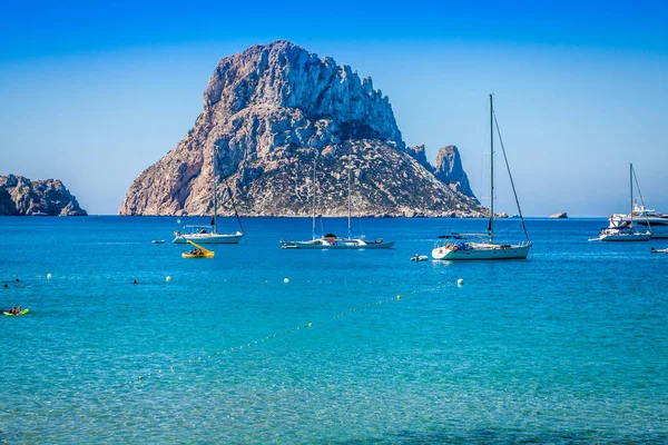 Es vedra Ibizie cala d hort w Majorka Zdjęcie Stockowe