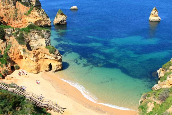 Praia Marinha Vackra Stranden Marinha Algarve Portugal — Stockfoto