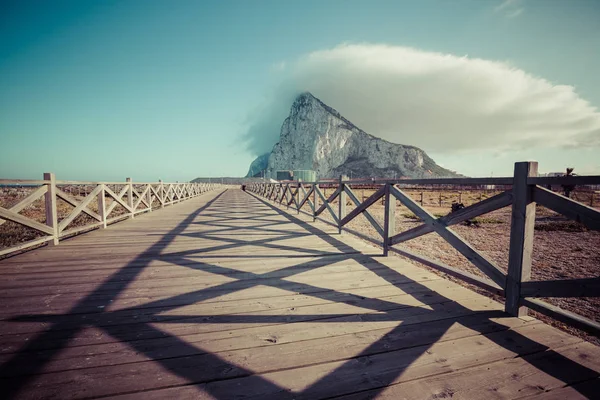 Rock Gibraltar Beach Linea Spain — Stock Photo, Image