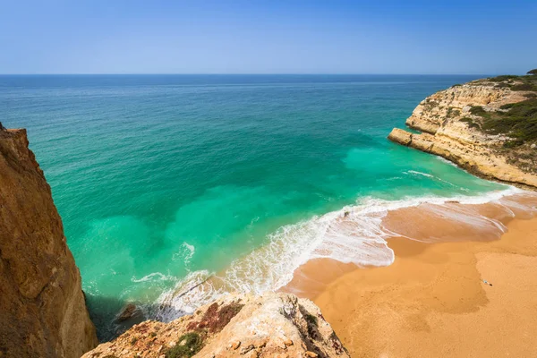 Praia Benagil Plaży Wybrzeżu Atlantyku Algarve Portugalia — Zdjęcie stockowe