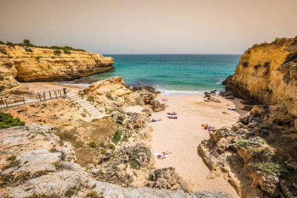 Praia Marinha Krásná Pláž Marinha Algarve Portugalsko — Stock fotografie