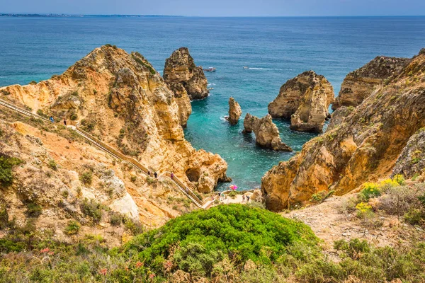 Naturliga Klippor Och Stränder Lagos Portugal — Stockfoto