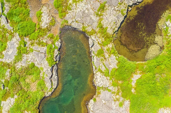 Lake landscape View from above.Iceland — Stock Photo, Image