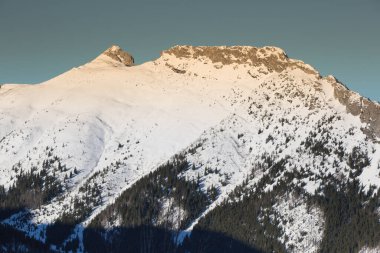 Winter view to Giewont in Tatra mountains in Zakopane,Poland