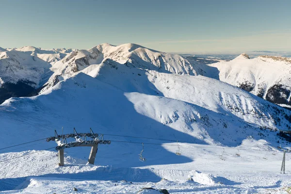 冬山在波兰从上塔特拉山-kasprowy wierch — 图库照片