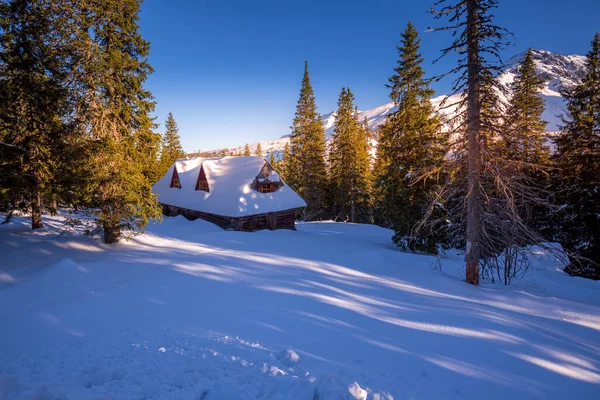 Winterlandschap van Hala Gasienicowa (Valey Gasienicowa) in Tatra — Stockfoto