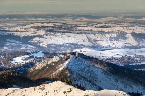 Winterlandschap van Tatra gebergte Zakopane, Polen — Stockfoto