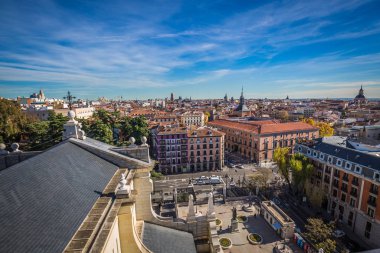 Madrid,Spain-May 28,2015:View of Madrid from Almudena Cathedral,