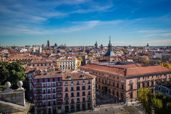 Madrid,Spain-May 28,2015:View of Madrid from Almudena Cathedral,