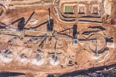 Open pit mine - aerial view