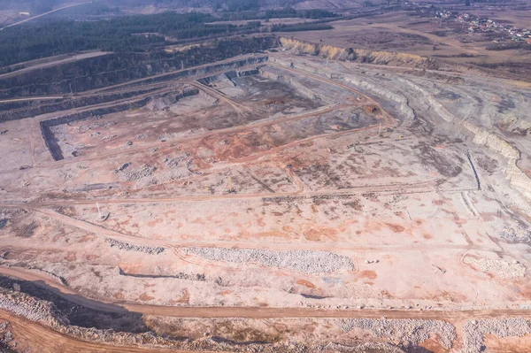 Open pit mine - aerial view — Stock Photo, Image