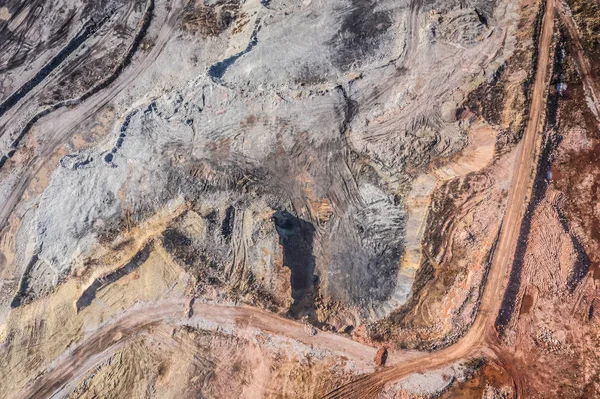 Mine à ciel ouvert - vue aérienne — Photo