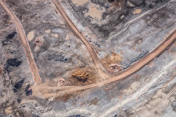 Open pit mine - aerial view — Stock Photo, Image