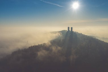 Kielce yakınlarındaki Kale Kontrolü, Polonya hava görüntüsü