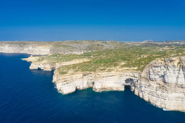 Vista Aérea Penhascos Sanap Gozo Island Malta — Fotografia de Stock