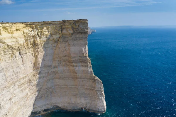 Sanap Uçurumlarının Havadan Görünüşü Gozo Adası Malta — Stok fotoğraf