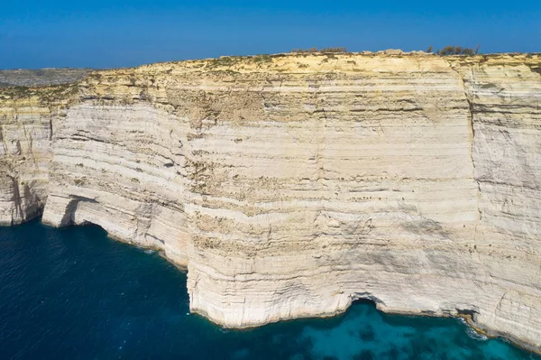 Vista Aérea Penhascos Sanap Gozo Island Malta — Fotografia de Stock