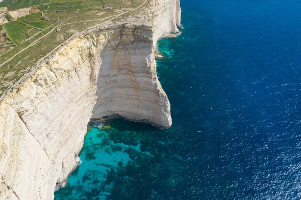 Sanap Uçurumlarının Havadan Görünüşü Gozo Adası Malta — Stok fotoğraf