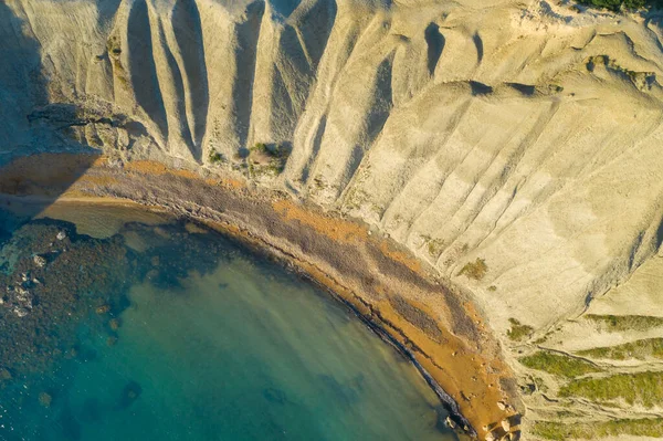 Ghajn Tuffieha湾自然景观的空中景观 马耳他岛 — 图库照片